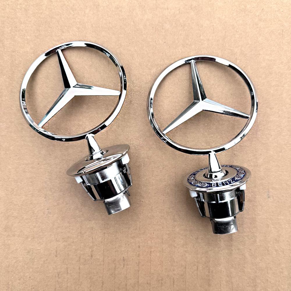 1pcs 44MM Chrome Car Star Hood Badge Front Emblem Logo for Mercedes Benz C E S Class W204 W205 W212 W213 W211 W220 W222 W223 JU1