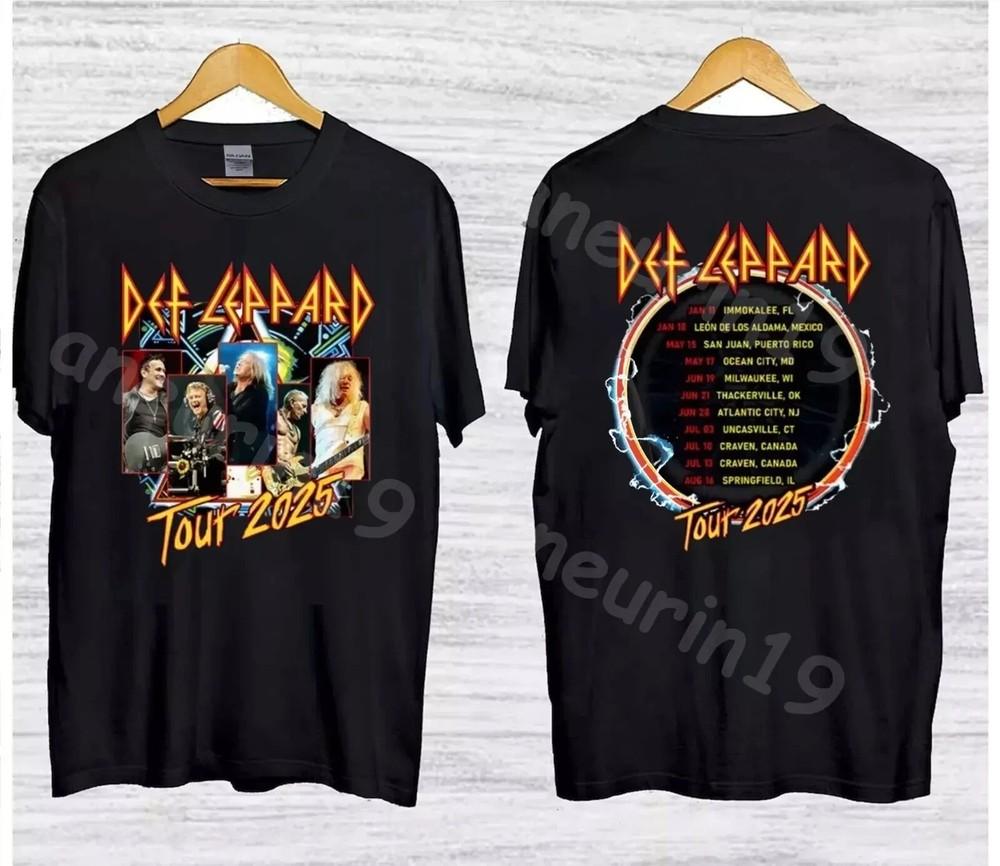 Def Leppard Tour 2025 TShirt S To 5X Fan Gift Unisex T-Shirt