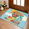 Cute C-CoComelon Floor Mat Cozy Flannel Soft Thick Non-Slip Mat For Living Room Bedroom Kitchen Decor Rugs