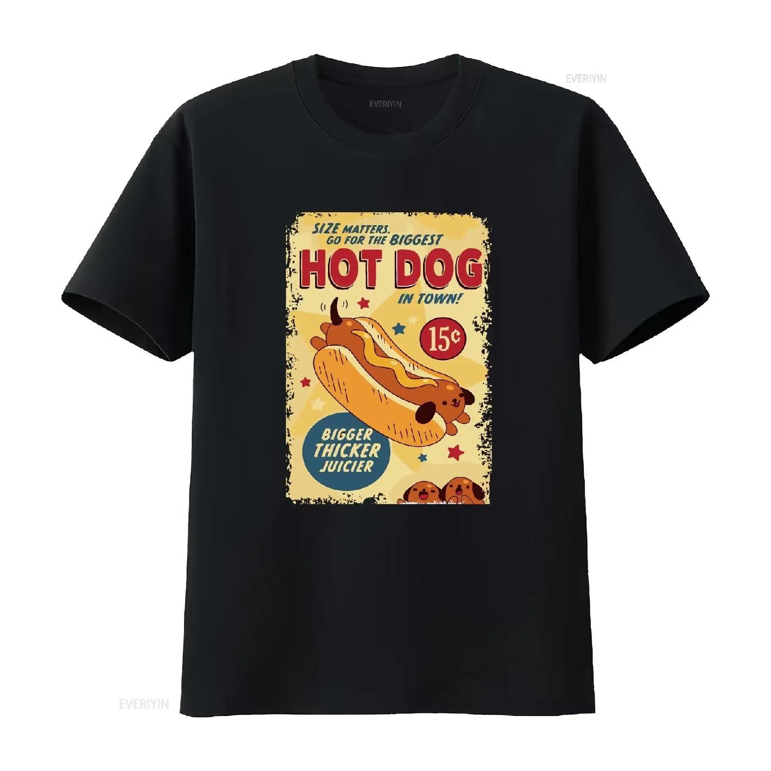 

Size Matters Go For The Biggest Hot Dog Bigger Thicker Juicier T Shirt Baggy Boyfriend Baseball 3013 vintage Washed S чёрный