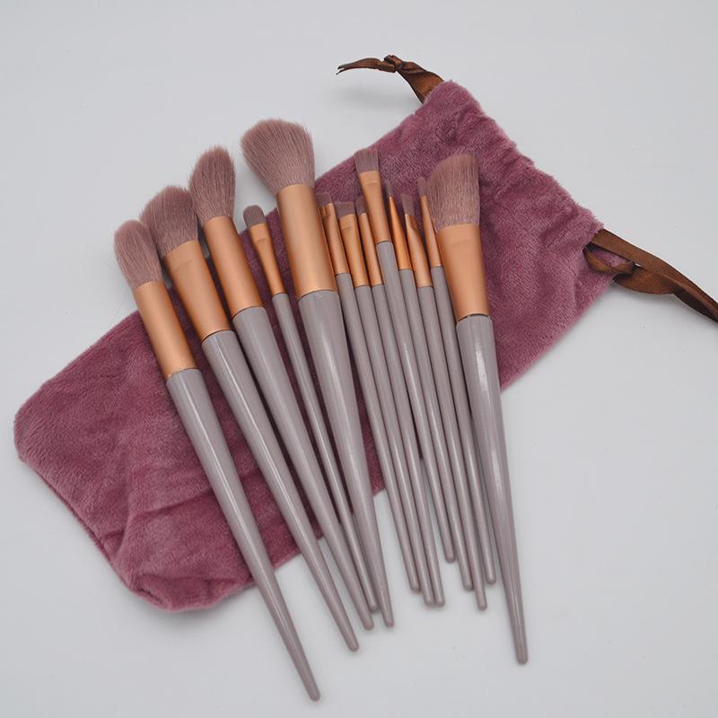 

Набор кистей для макияжа, 13 шт., полный набор супермягких плюшевых сумок, 13 шт., сезонные зеленые кисти для макияжа, инструмент для макияжа