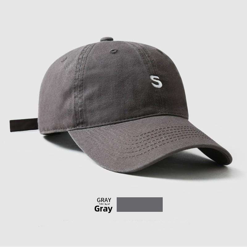 Simple Baseball Hat With Solid Color And Letter Embroidery Design Daily For