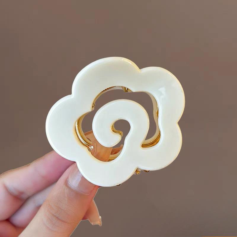 Acetate Flower Hairpin Shark Hairpin Back of The Head Updo Headwear