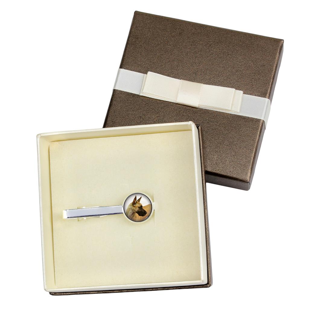 Great Dane I - Tie Clip In a Box, Stylish Tie, Personalized Jewelry from the Art-Dog Brand