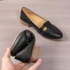 2025 new retro pointed popular soft leather single shoes comfortable thick heel soft sole temperament versatile leather shoes shallow mouth women