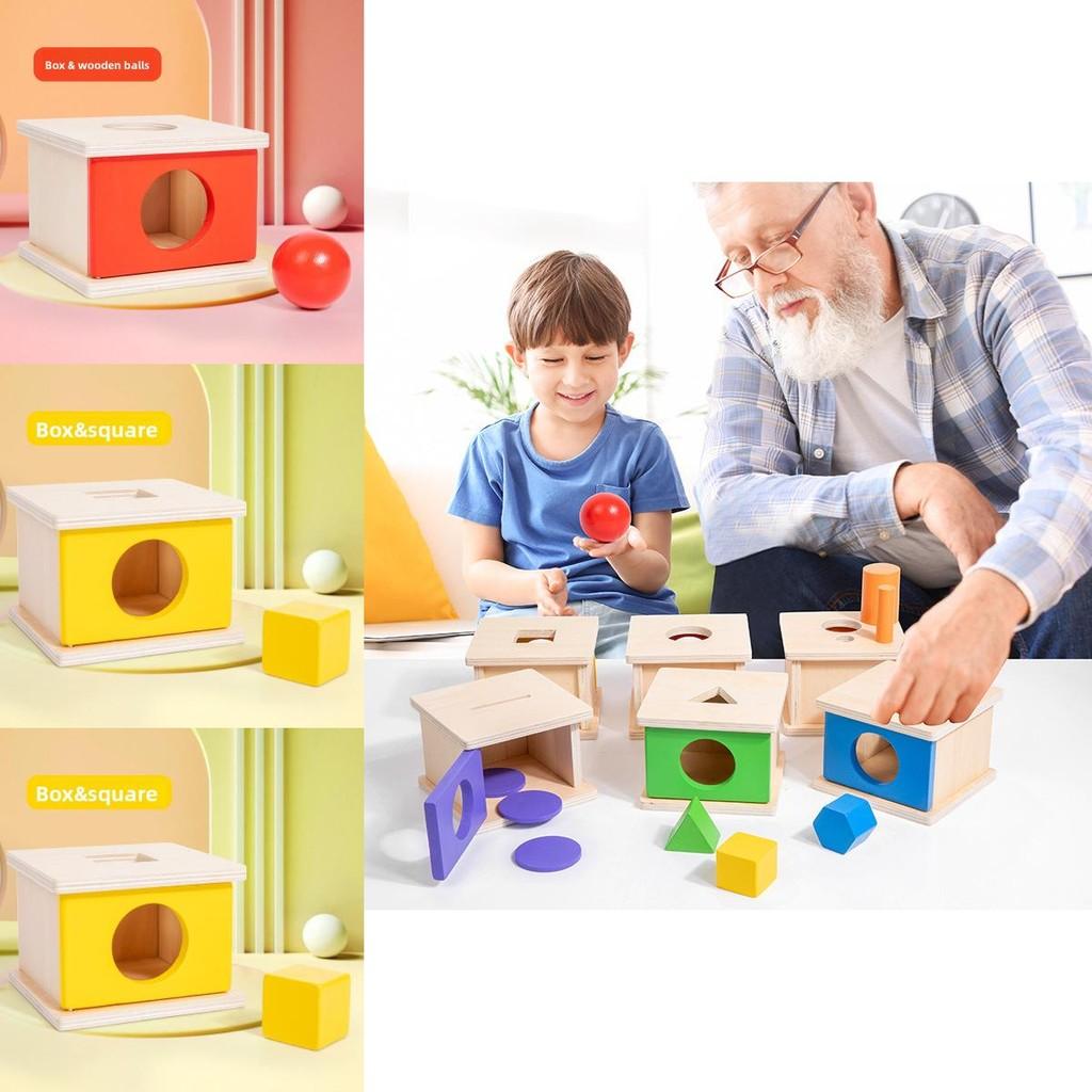 Wooden Childrens Educational Shape Matching Blocks With Colors For Early Learning And Handeye Coordination