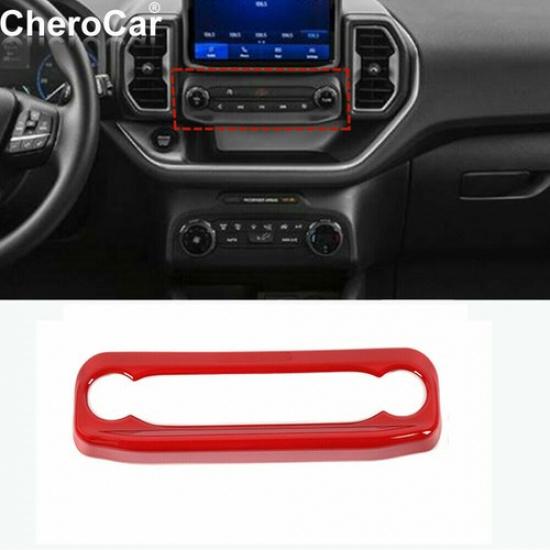 Red Inner Center Console Button Panel Cover Trim For Ford Bronco Sport -2025