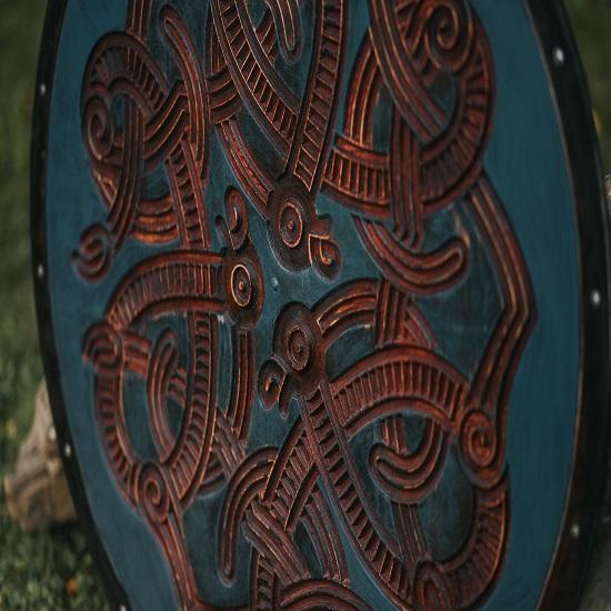 Wikinger Schlangenschild,Wikinger Wanddeko,Holz Wandkunst,Handgemachte Heimdeko,Vatertagsgeschenk für ihn,Handgemachtes Geschenk für ihn,Wandbehänge