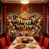 New Years Eve Backdrop 2D Print Golden Balloons Banner 39x59in Wall New Years Decorations 2026 For Graduation Prom Holiday Party