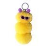 Plush Backpack Accessory Sunglasses Caterpillar Keychain, Stuffed Keyring Pendant for Cartoon Ornament Bags & Car Keys, Decorative Purse Key Chain