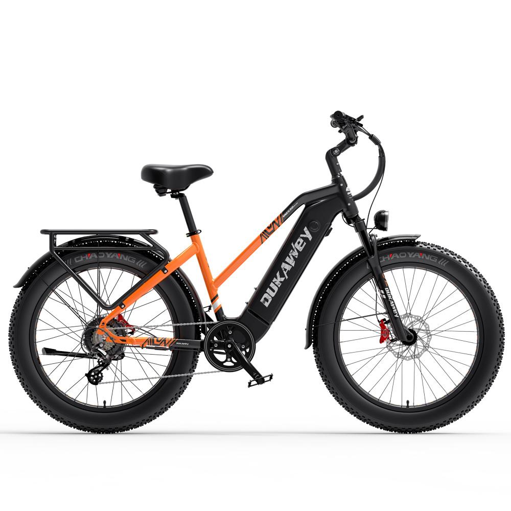 Elektrické kolo Terénní DuKawey DM530 26" Tlusté pneumatiky 1000W Elektrické kolo pro dospělé 52V 20AH Hydraulická brzda Max. zatížení 150 kg
