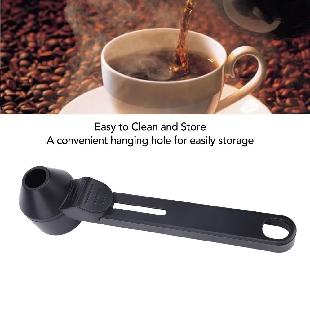 2PCS Set Spill-Free Coffee Measuring Spoons Black Color Scoop Funnel Coffee Scoop Funnels  Coffee