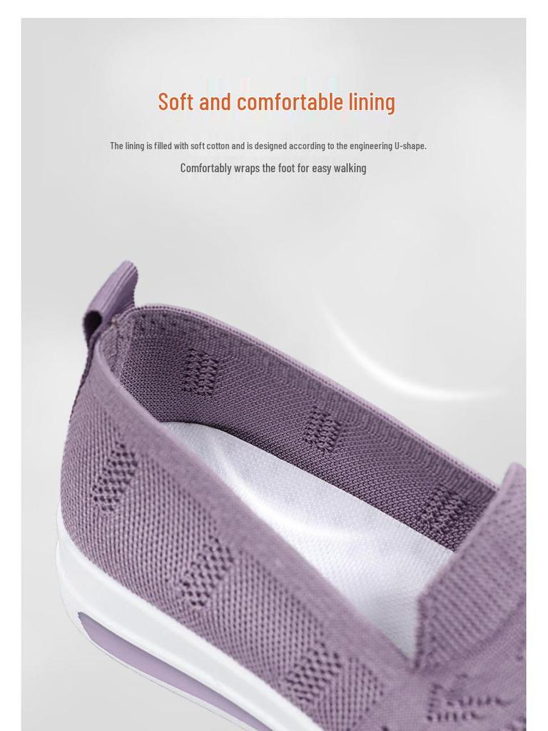 2025 Summer Women's Casual Slip-On Shoes - Comfortable One-Step Mom Shoes