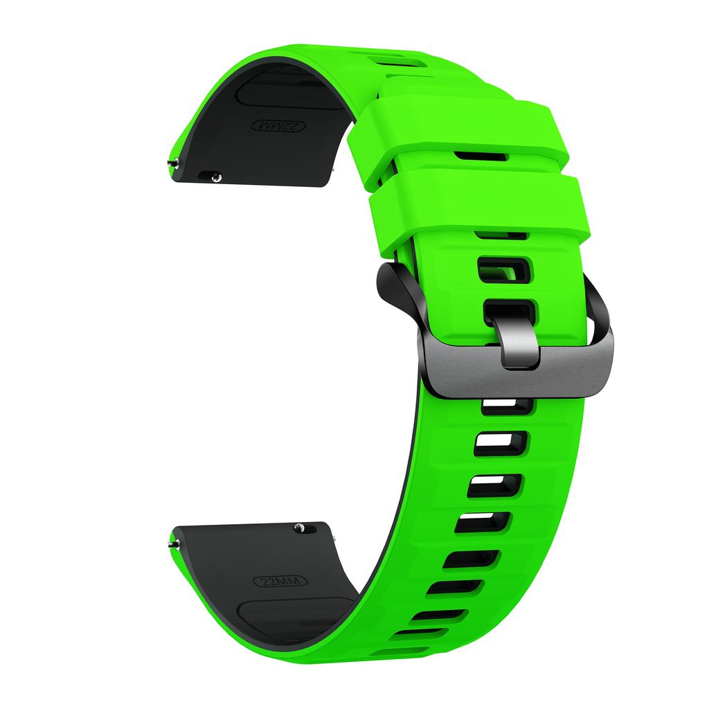 22mm Watch Strap For Suunto RACE 2 S / Run / Ocean / Vertical Two-Tone Silicone Band For Suunto 5 9 Peak Pro Wristband Bracelet