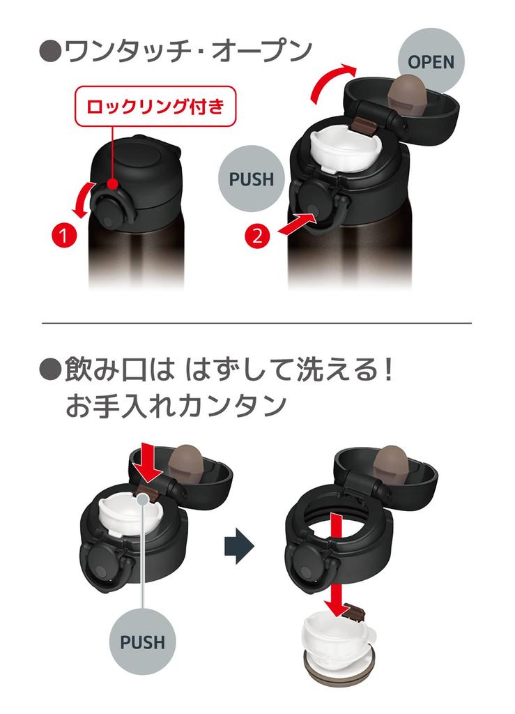 Thermos Vacuum Insulated Portable Mug, 500ml, Black Gradient, JNR-502LTD BK-G