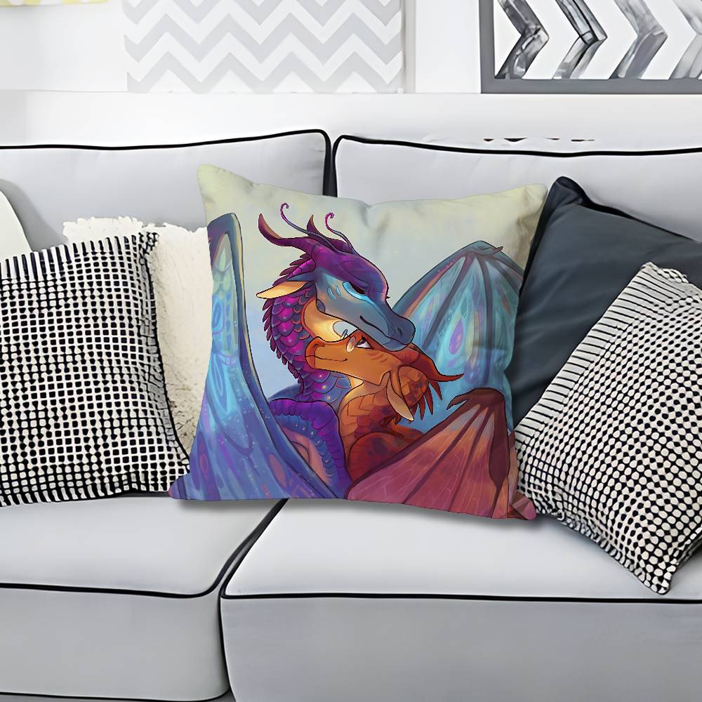 WWings of FFire Dragon Various Sizes Square Pillow Case For Car Home Bedchamber Decor Custom Valentine gift