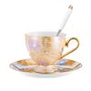 European Style Pearl Textured Ceramic Coffee Cup Office Light Luxury Mug Golden Edged Afternoon Tea Cups Household Drinkware