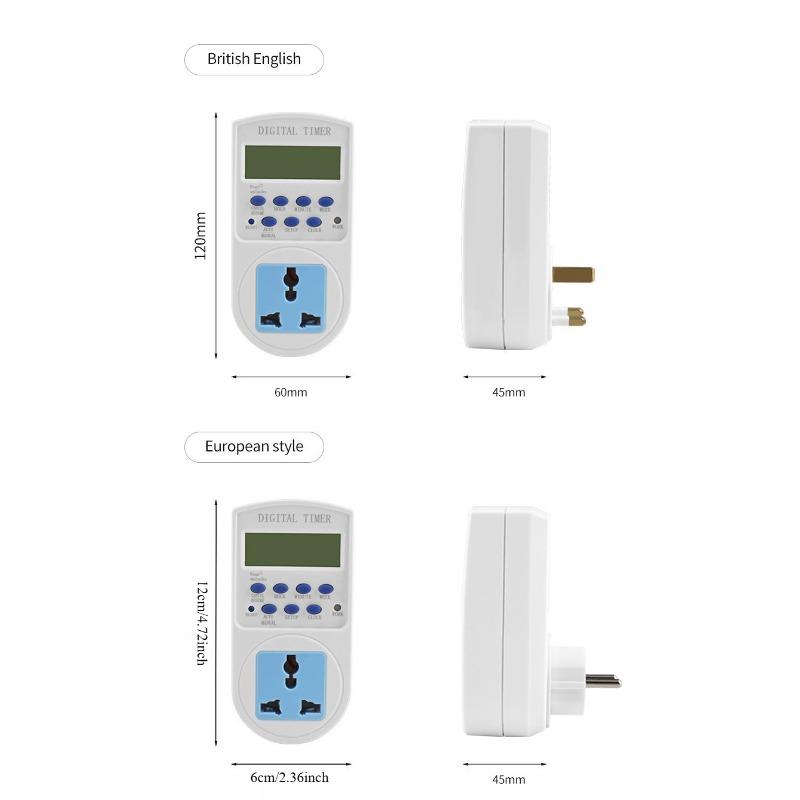 1PC European and British regular socket time control switch time control advertising light electric vehicle charging automatic power failure