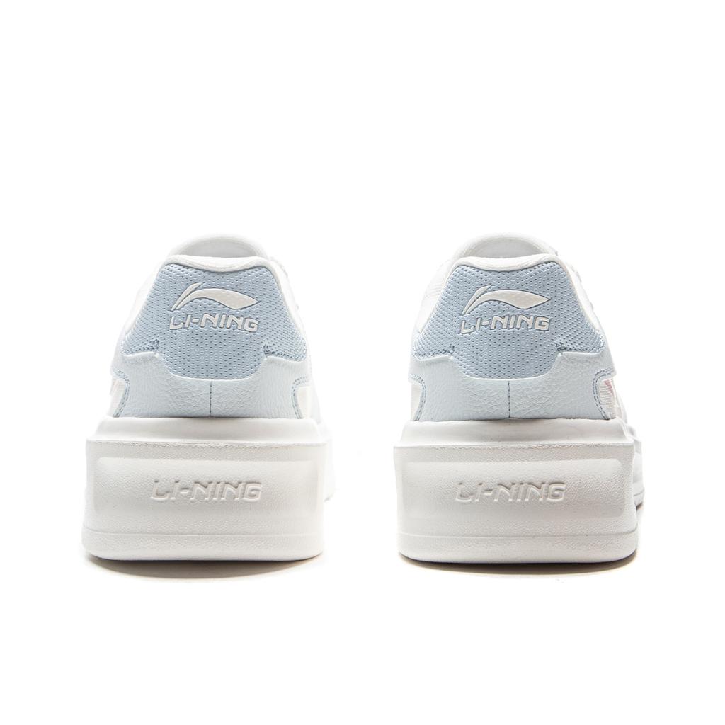Li Ning Lantern Festival Synthetic Leather Thick Sole Height Increasing Classic White Sneakers Women Sneakers Blue AGCV316-2