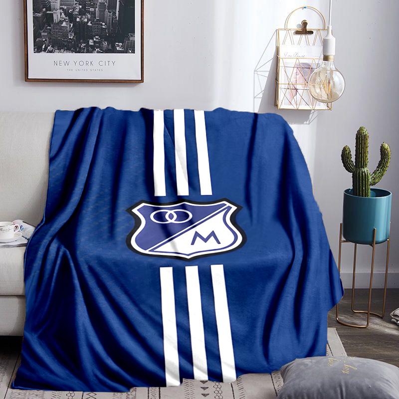 Blue White Crest Pattern Blanket Lightweight Ideal Bedding Blanket Perfect for Travel, Camping, Living Rooms, Offices, Sofas, Fan Christmas gift