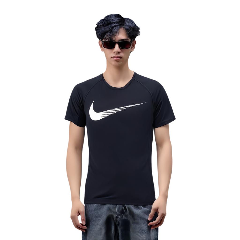 Nike Koszulka sportowa męska Dri-Fit Pro z nadrukiem gradientowym logo, elastyczna, szybkoschnąca, z okrągłym dekoltem, czarna DB4183-010