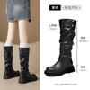 Augustine Boots Women's Autumn 2025 New Tall Martin Boots Thick-soled Vintage Western Skinny Pile Boots
