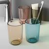 1Pcs Couple Solid Color Transparent Mouthwash Cup Large Capacity Nordic Style Toothbrush Cup Transparent Mouthwash Plastic Cup