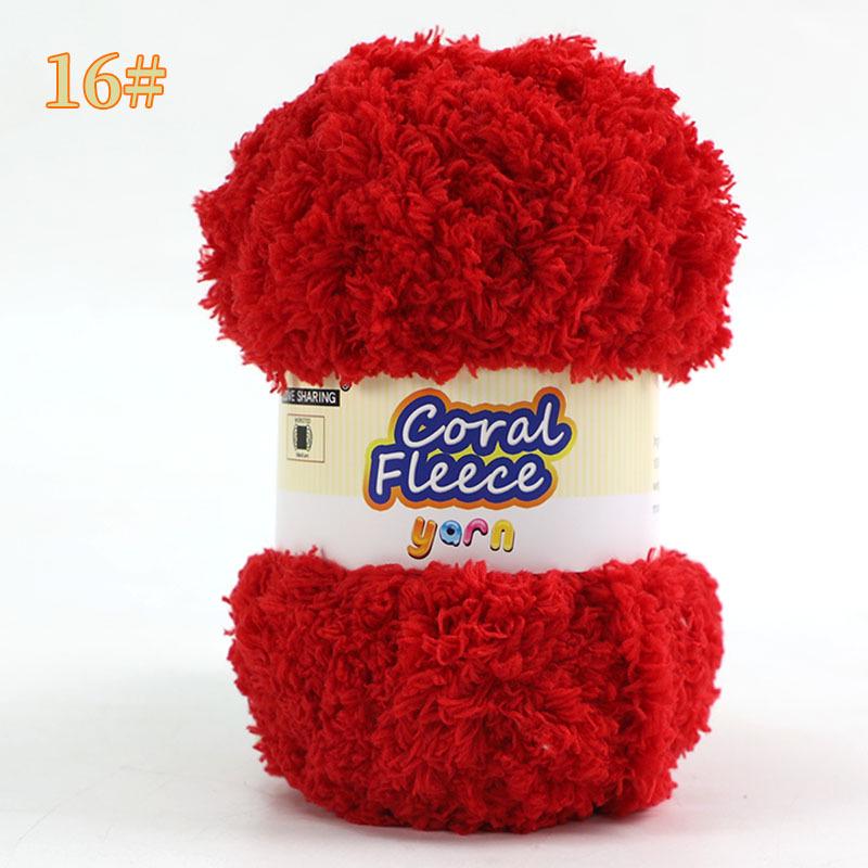 DIY Scarf Knitting Kit: Ice Yarn, Thick Coral Fleece, Gift for Her