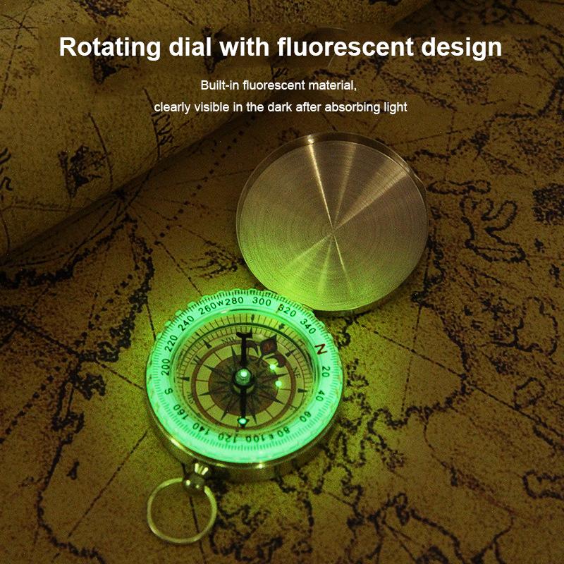 

Высококачественный карманный латунный золотистый компас для кемпинга и пеших походов, портативный компас