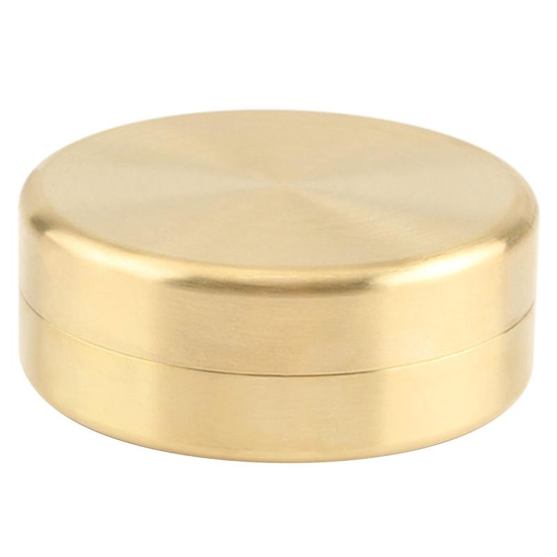 Waterproof Round Brass Box Metal Jewelry Sealed Container Dustproof Storage Box
