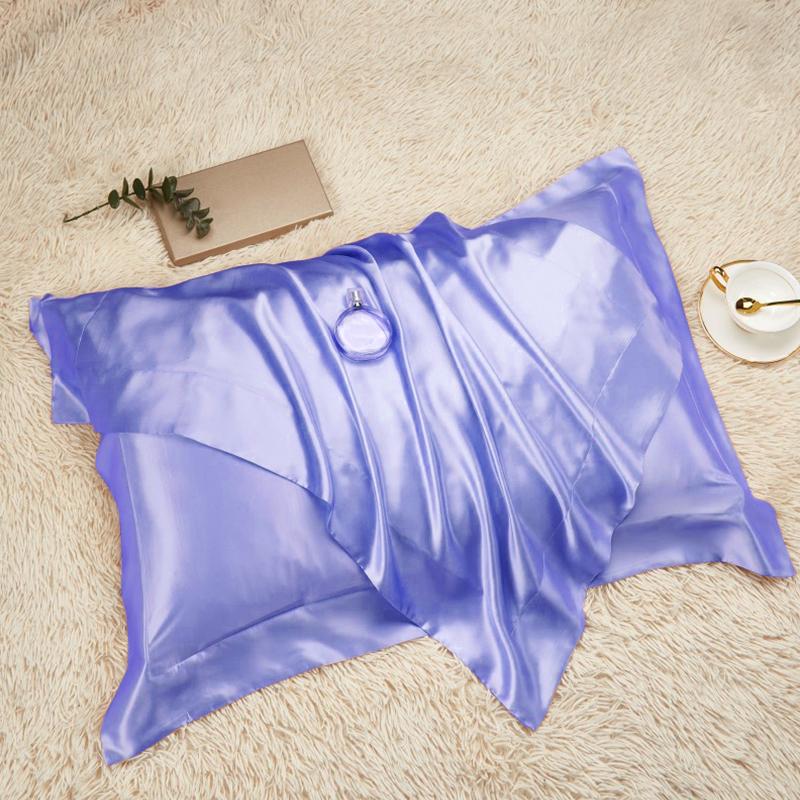 1Pc Bedding Breathable Pillow Cover Comfortable Polyester Fiber Washable Pillowcase Cool Ice Silk Household Summer