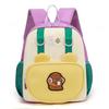 Pattern Capybara Kids Cartoon Backpack With Nylon Material And Color Bright