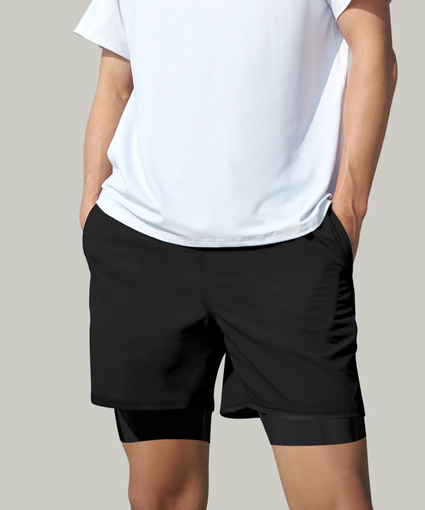 Wikeunain 2-In-1 Men'S Boardshorts Buddy Pants (Gym, Running, Sports, Rash Guard, Athletic Wear)