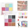 9 colori unghie solide arte gradiente pigmento set per unghie gradiente design luccicante manicure decorazione polvere smalto per unghie manicure fai da te