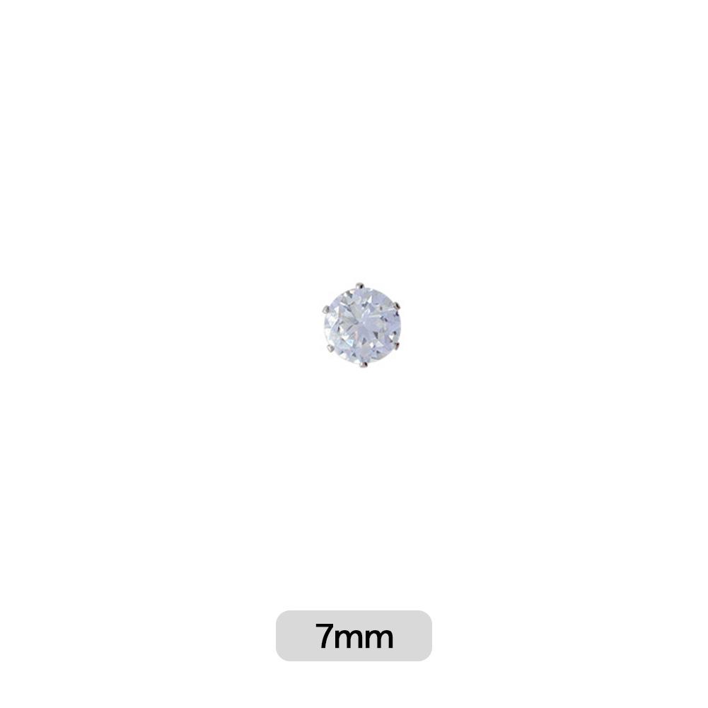 1Pc Magnetic Non Piercing Earrings Zircon Crystal Faux Diamond Ear Clips Simple Stud Jewelry For Women Men Girls
