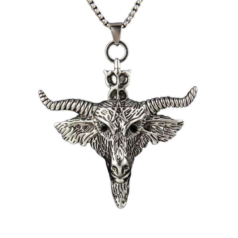 Stylish Titanium Steel Bull Head Pendant Necklace - Punk, Hip Hop, Retro European/American Fashion Accessories.