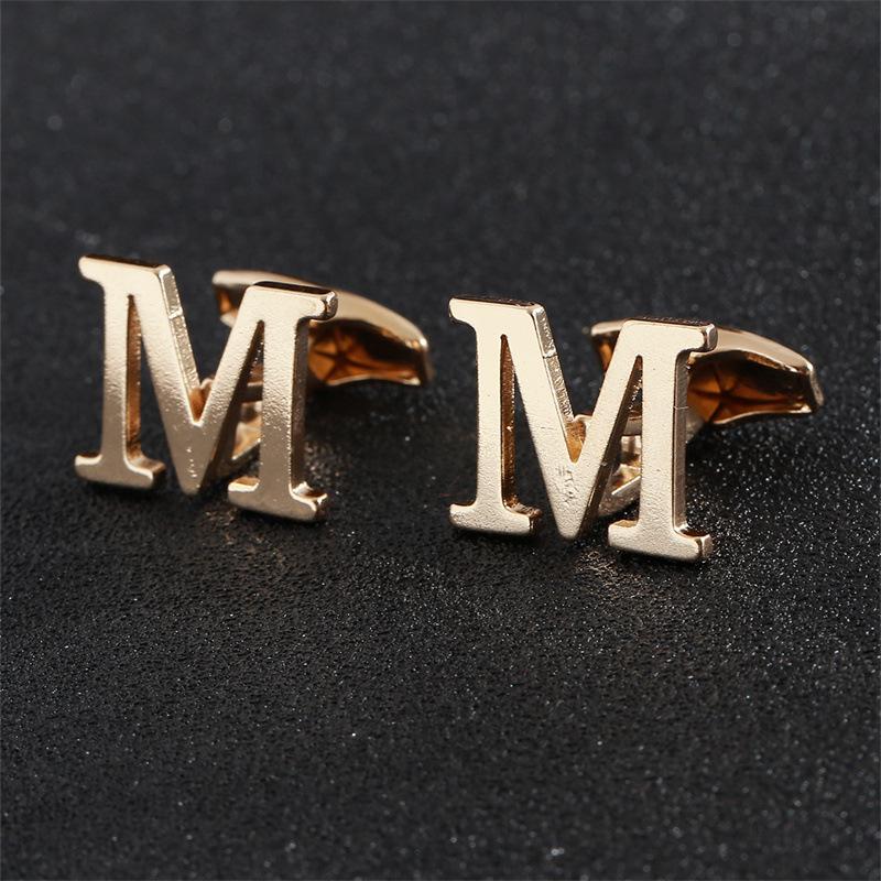 Exklusive goldene Alphabet Manschettenknöpfe für Herren - Elegantes Design für französische Hemden