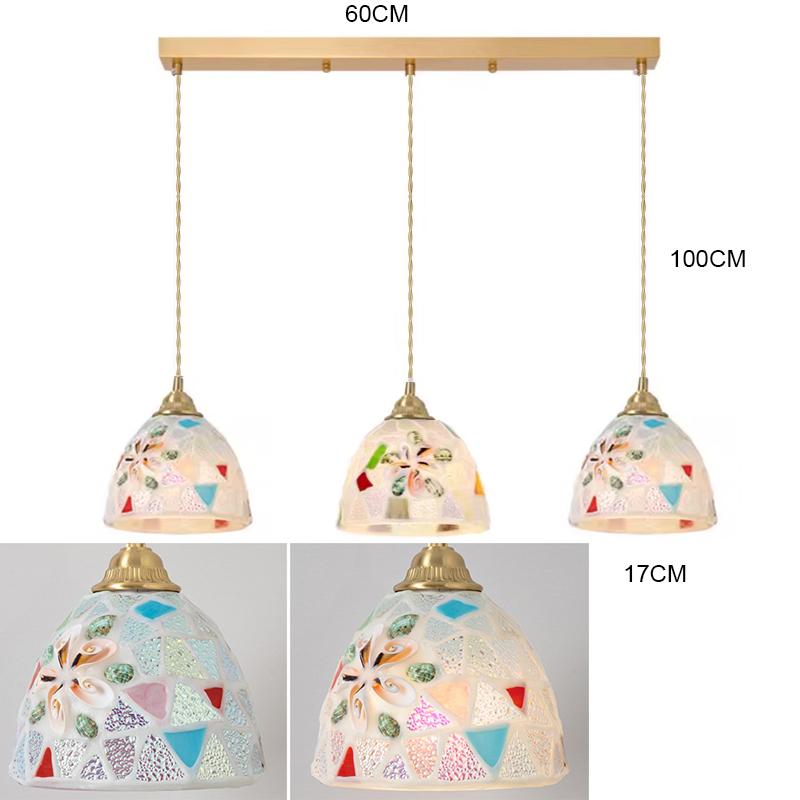 Glass Ceiling Chandelier Creative Sea Shell Lampshade Bedroom Bedside Hanging Lamp Interior Decoration Lighting Pendant Lights
