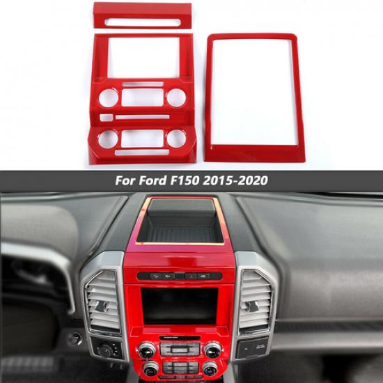 Center Console GPS Navigation & Dash Storage Box Panel Trim For Ford F150 15-20