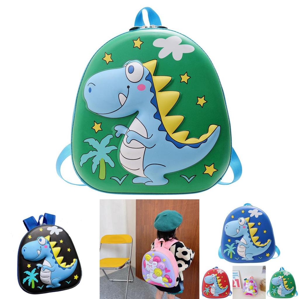 Lightweight Wear-resistant Anti-theft Shockproof Children's Backpack Dinosaur Design Polyester Fiber