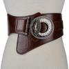 1pc Fashion Ladie Vintage Check Style Waist Belt Super Wide Adjustable Shirt Slimming Corset Girdle Belt Women