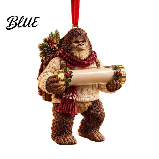 Holiday Cash Present Decoration Big Foot Money Holder for Cash 2D Acrylic Sasquatch Gift Unique Grandchildren Ornament Clear Xmas Tree Hanging Party