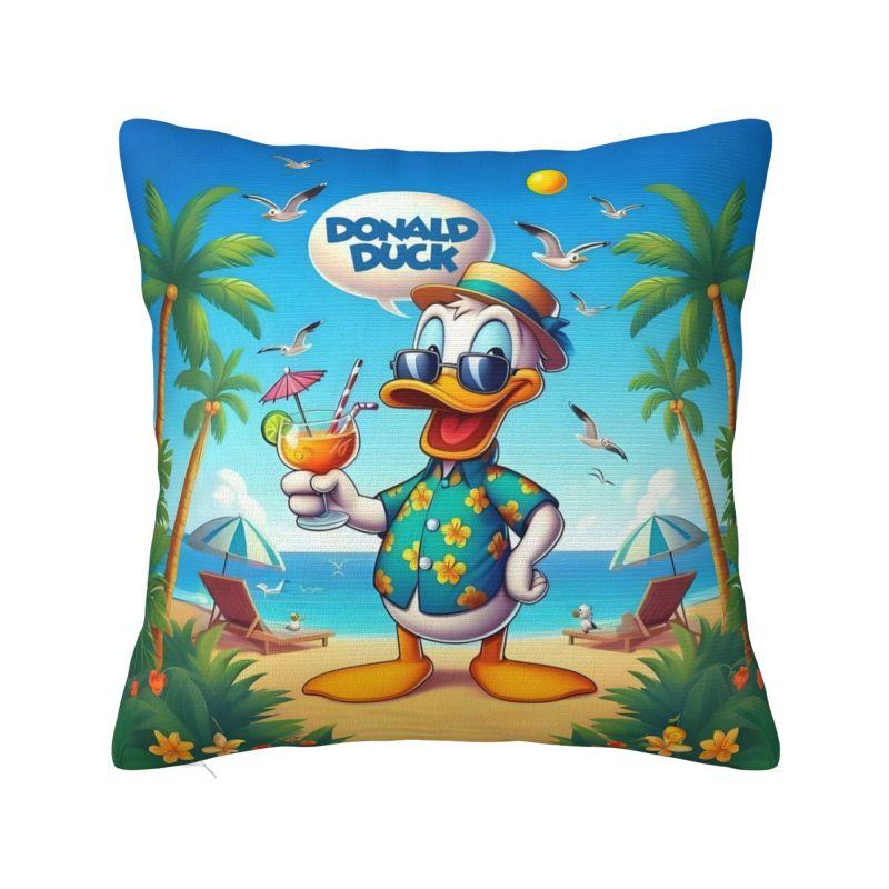 Подушка с Дональдом Даком из Диснея, Аниме, Каваи, Мультяшная, Бархатная, Нордическая, Чехол для Подушки, Декор для Дома 16x16Inch