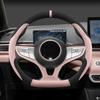 Suede Leather Car Steering Wheel Cover for BYD Dolphin Mini 2025 2026 Breathable Non-slip Car Steering Wheel Accessories
