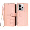 For Realme P3 5G/Realme Neo7x 5G/Realme 14 5G Wallet Case with Strap Carbon Fiber Texture Leather Mobile Cover