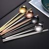 Tableware Dinnerware Spoons Chopsticks Stainless Steel Soup Spoon  for Student Home Kitchen Office