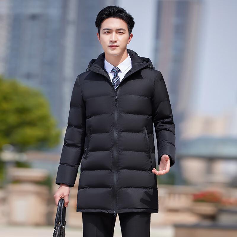 Teluoman Men's Business Mid-length Padded Jacket