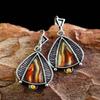 Indian Tribal Personality Dangle Drop Earrings Resin Stone Boho Ethnic Vintage Hanging   For Women Jewelry