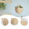 Faux Rattan Wall Hanging Storage Basket, Multipurpose Decorative Flower Handmade