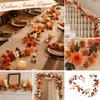 Faux and Chrysanthemum Garland for Fall Mantel Staircase Door Wreath Decoration